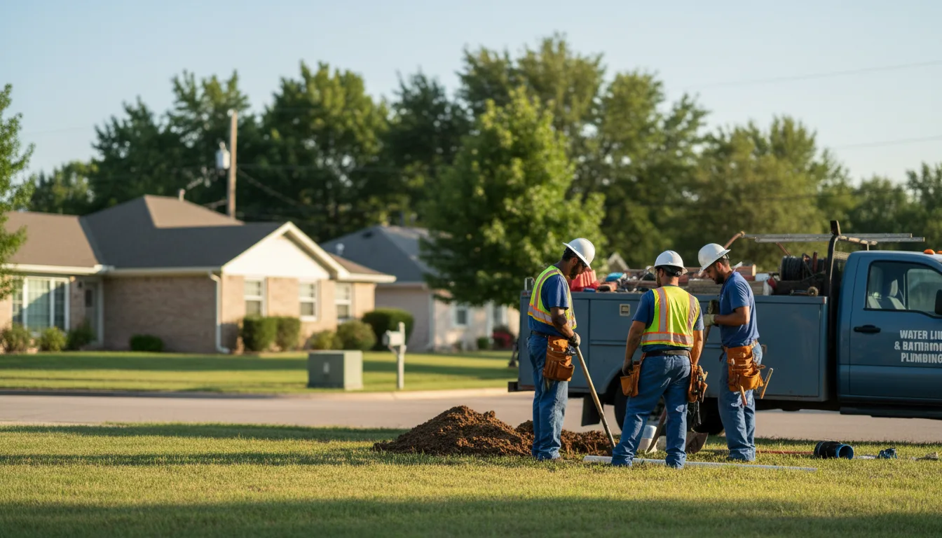 Residential water line and bathroom plumbing service in Southington, CT